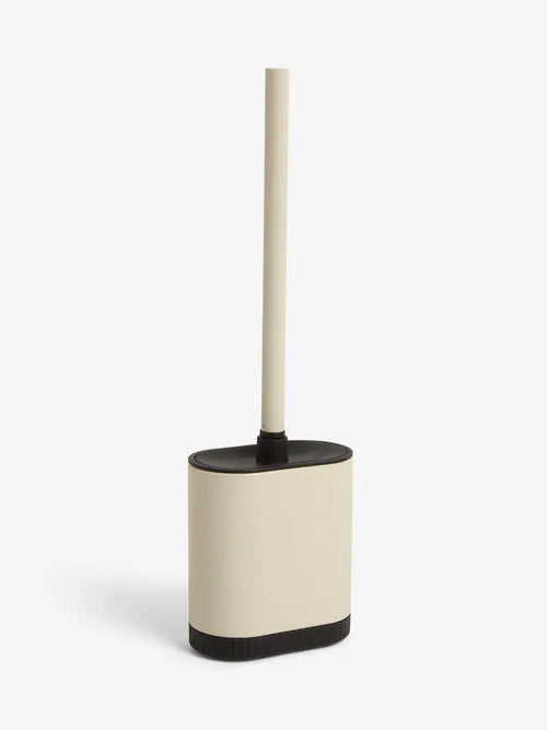 TabDeeli Cream Natural Slimline Silicone Toilet Brush